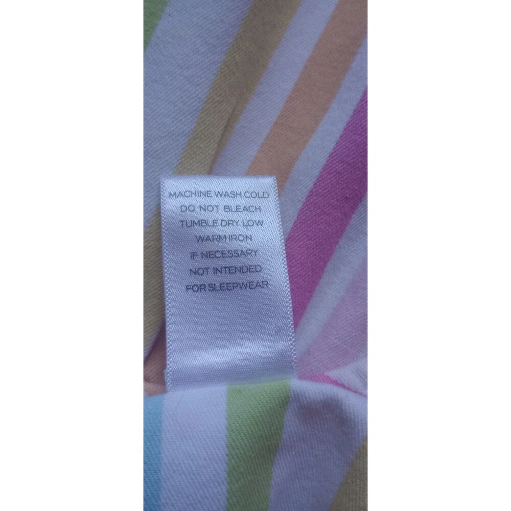 Gymboree Girls 12 - 18 Month 100% Cotton Pastel Rainbow Striped Overall Dress